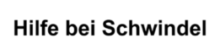 Hilfe bei Schwindel Logo